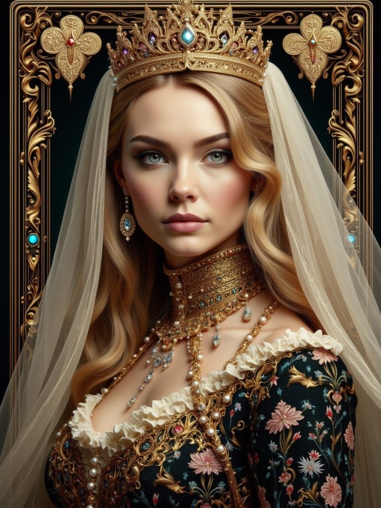 Tsarina as Queen of Spades in Folktale Style