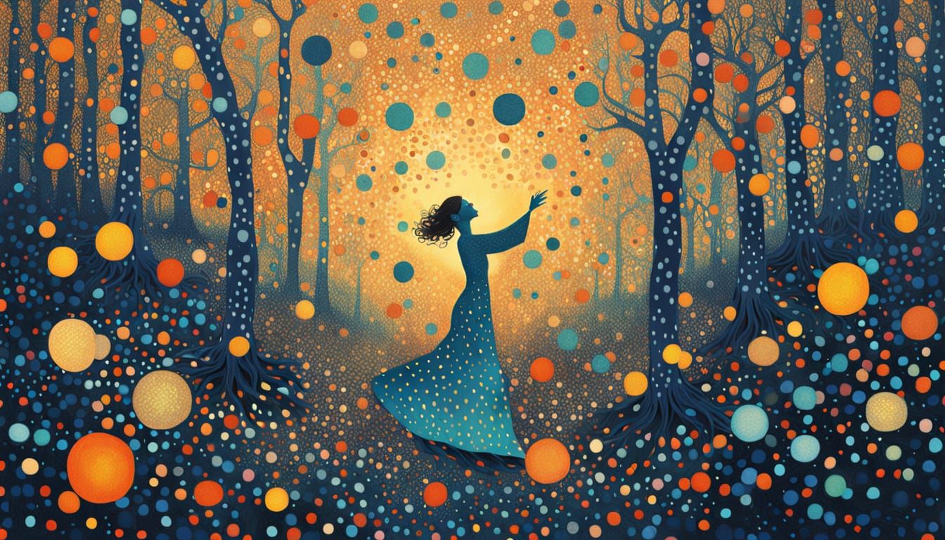 Ethereal Iridescent Goddess Blooms from the Forest Floor