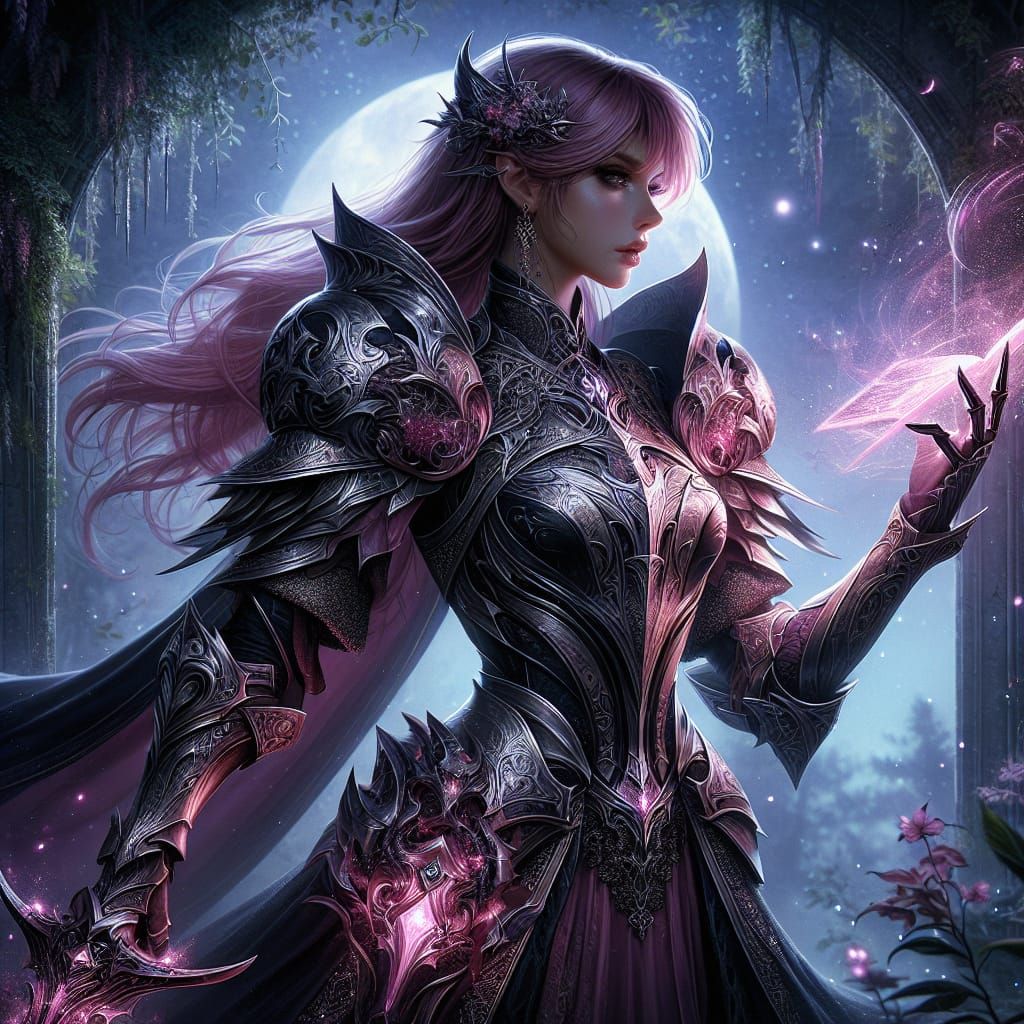 Yuno Gasai from Future Diary, reimagined in a fantasy DnD se...