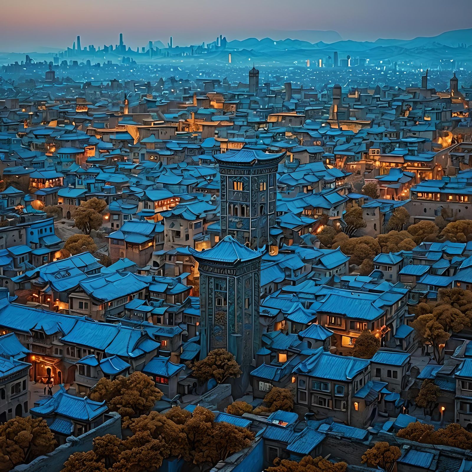 Cerulean City on the Silk Road: Fantasy Concept Art