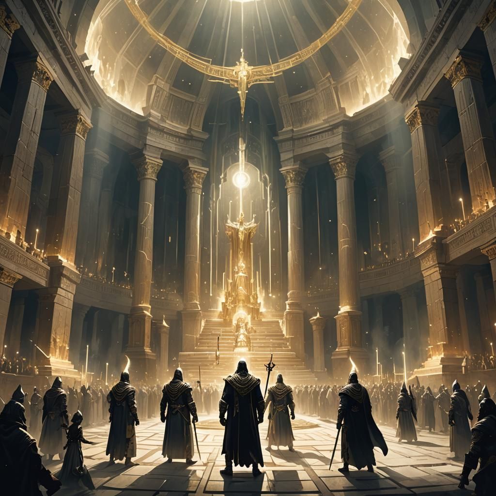 Lightbearers Prepare for Battle in Dark Fantasy Art