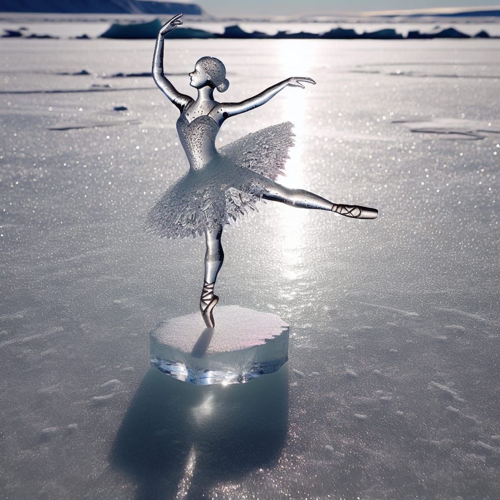 Ethereal Ice Ballerina Performs on Arctic Ice