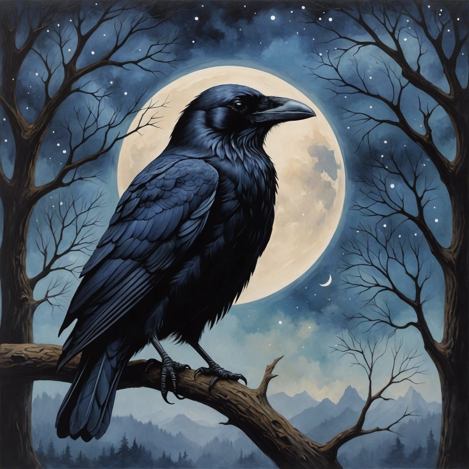 Raven of Dreams: Ethereal and Mysterious