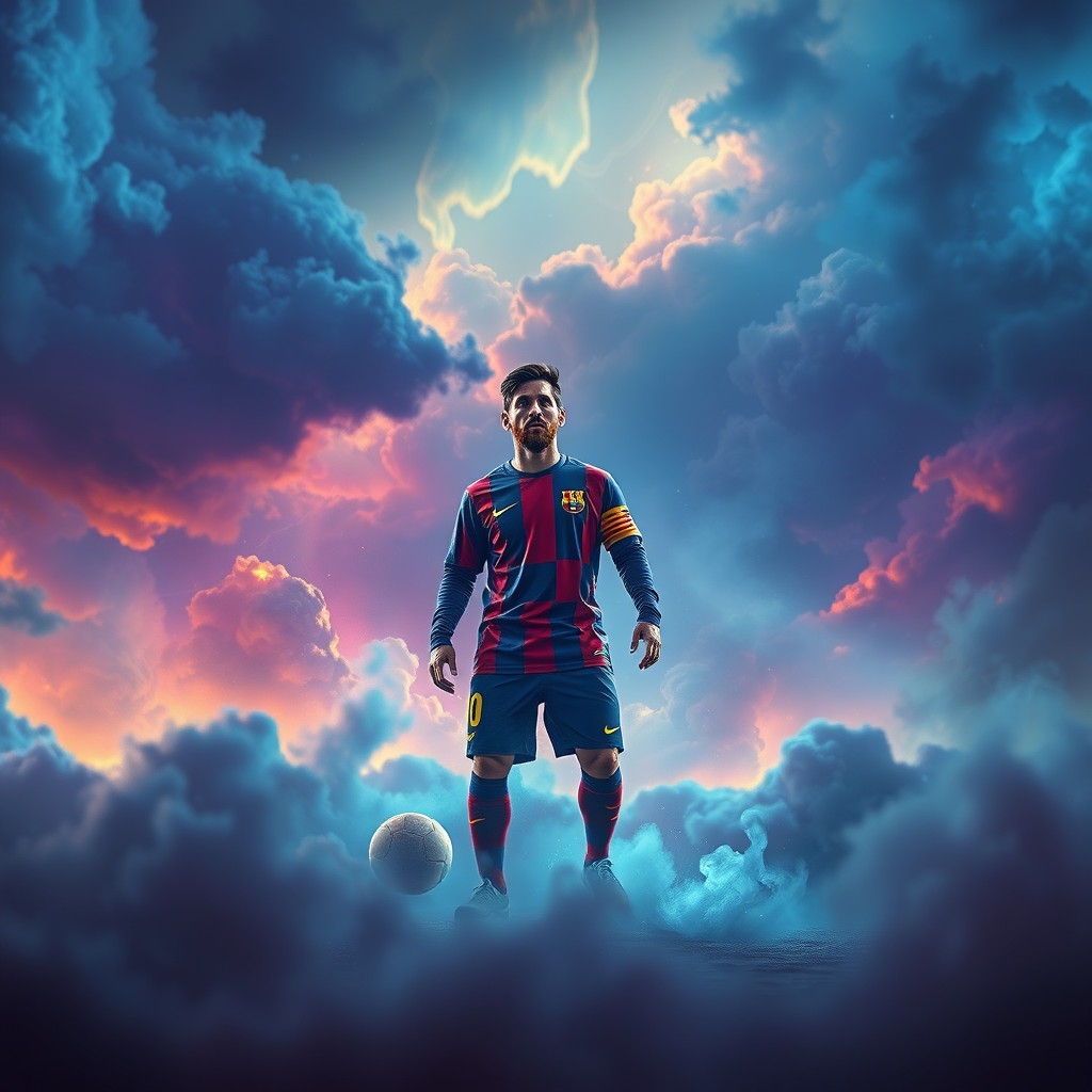 Messi in Mystical Arena: Fantasy Concept Art