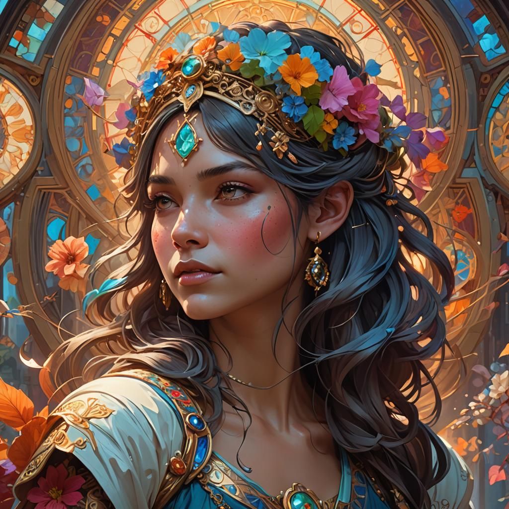 World Tourism Day: Hyperdetailed Portrait in Triadic Colors