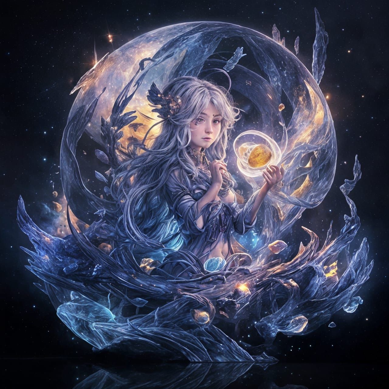 Ancient Pyramid Floats in Cosmic Nebula