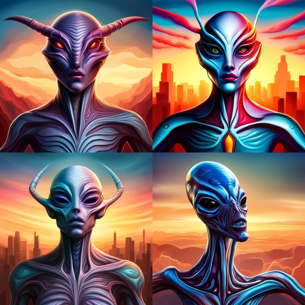 Hyperrealistic Alien Queen Concept Art