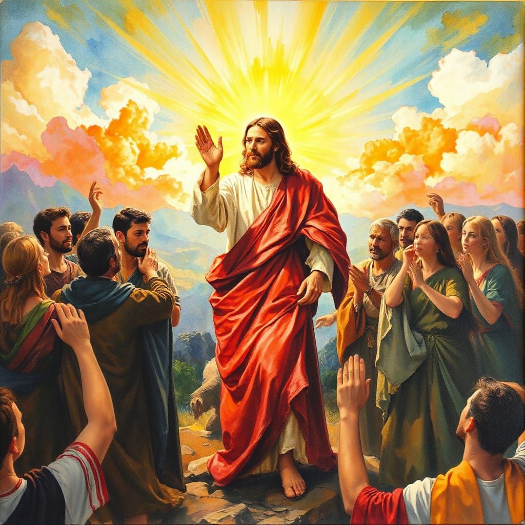Jesus Christ Oil Painting in Impressionist Style