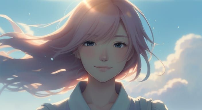 Anime Portrait in Vibrant Watercolor Style