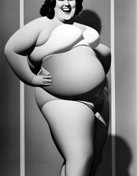 Obesity Propaganda Poster Featuring Overweight Woman