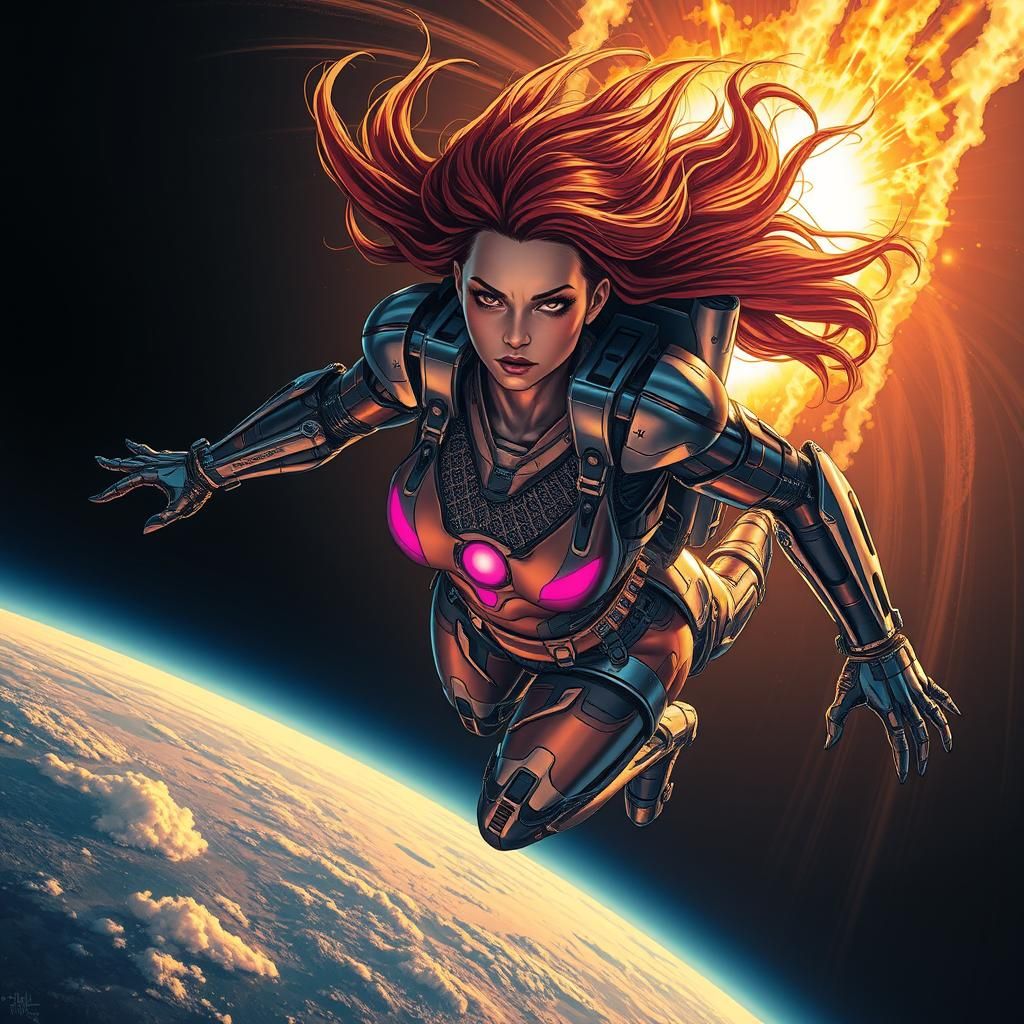 Iron-Clad Pin-Up Re-entry in Manga Style