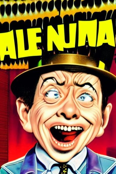 Psychedelic Alfred E. Neuman in MAD Magazine Style