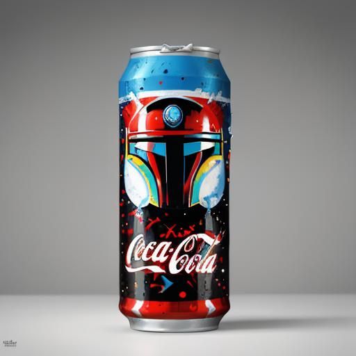 Mandalorian Coca-Cola Ad in Graffiti Art Style