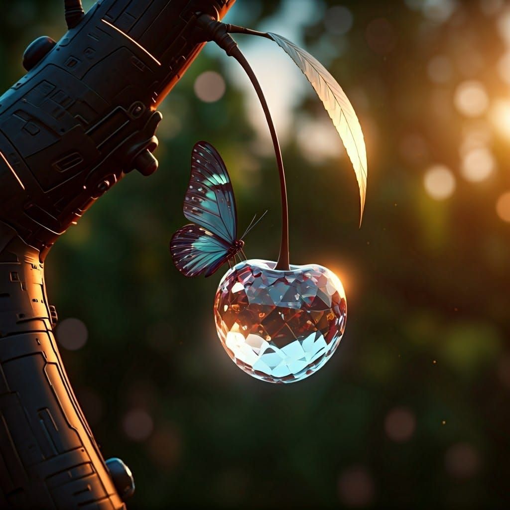 Lush Cyber Cherry Orchard Sunset