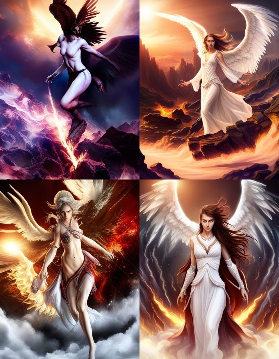 Fallen Angel Flees Hell in Mystic Armor