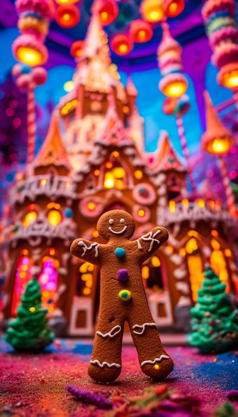 Gingerbread Man in Dessert Wonderland Castle
