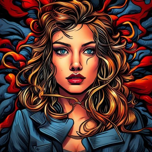 Colorful Seasons: Graphic Novel Pop Art in Gothic Style