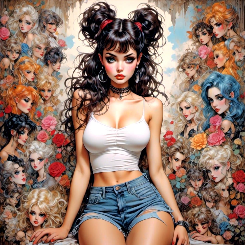Voluptuous Beauty in Retro Fantasy Style