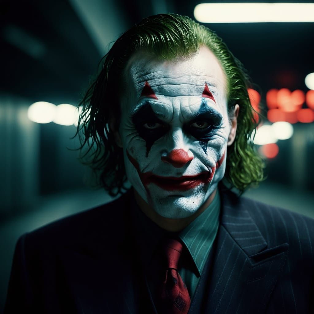 Menacing Joker in Moody Cinematic Keyframe
