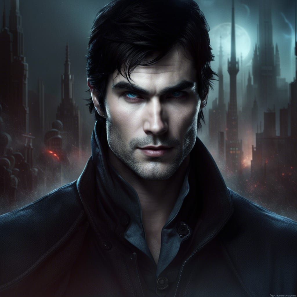 Arrogant Vampire with Ice Blue Eyes