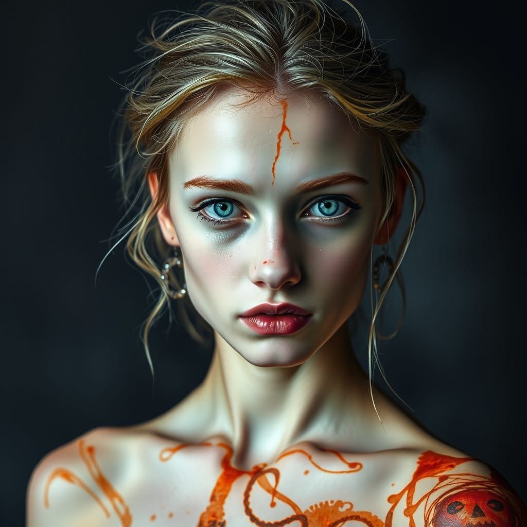 Haunting Technicolour Fantasy Portrait of a Model