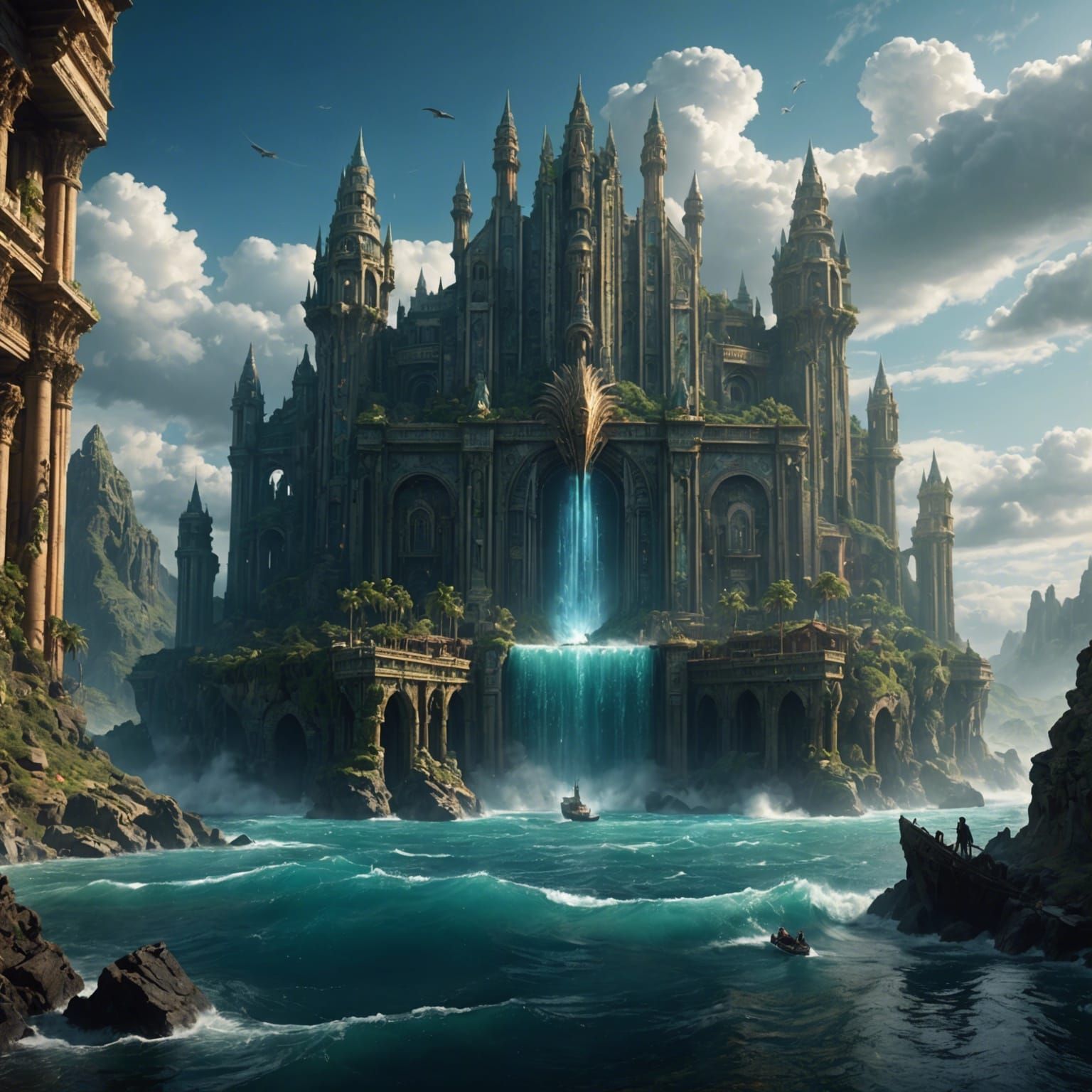 Dramatic Digital Painting of Atlantis Rising