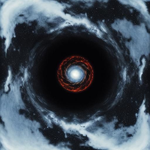 Ominous Black Hole in Cosmic Horror Style