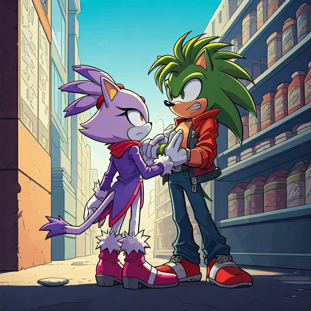 Sonic Characters Commit Daring Heist in Colorful City