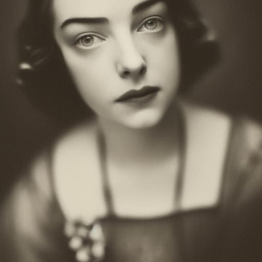 headshot edwardian photograph of anya taylor - joy, natalie portman, emma stone, 1 9 2 0 s film actress, realistic face,...