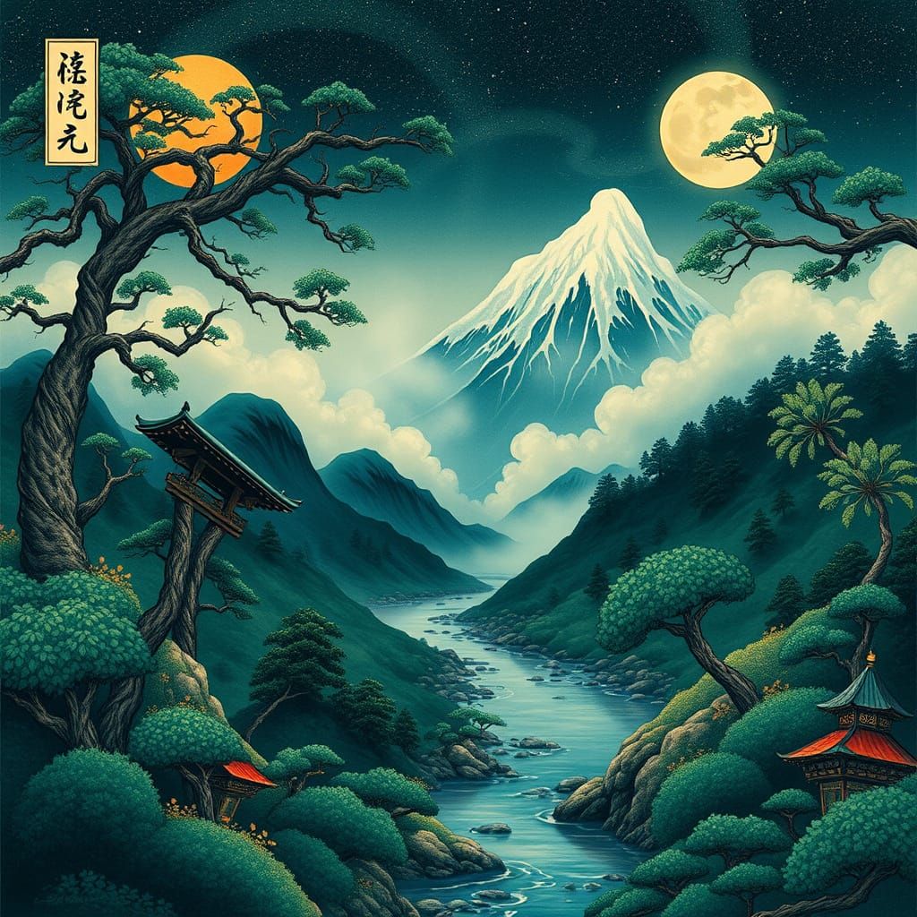 Surreal Japanese Dreamscapes in Vibrant Colors