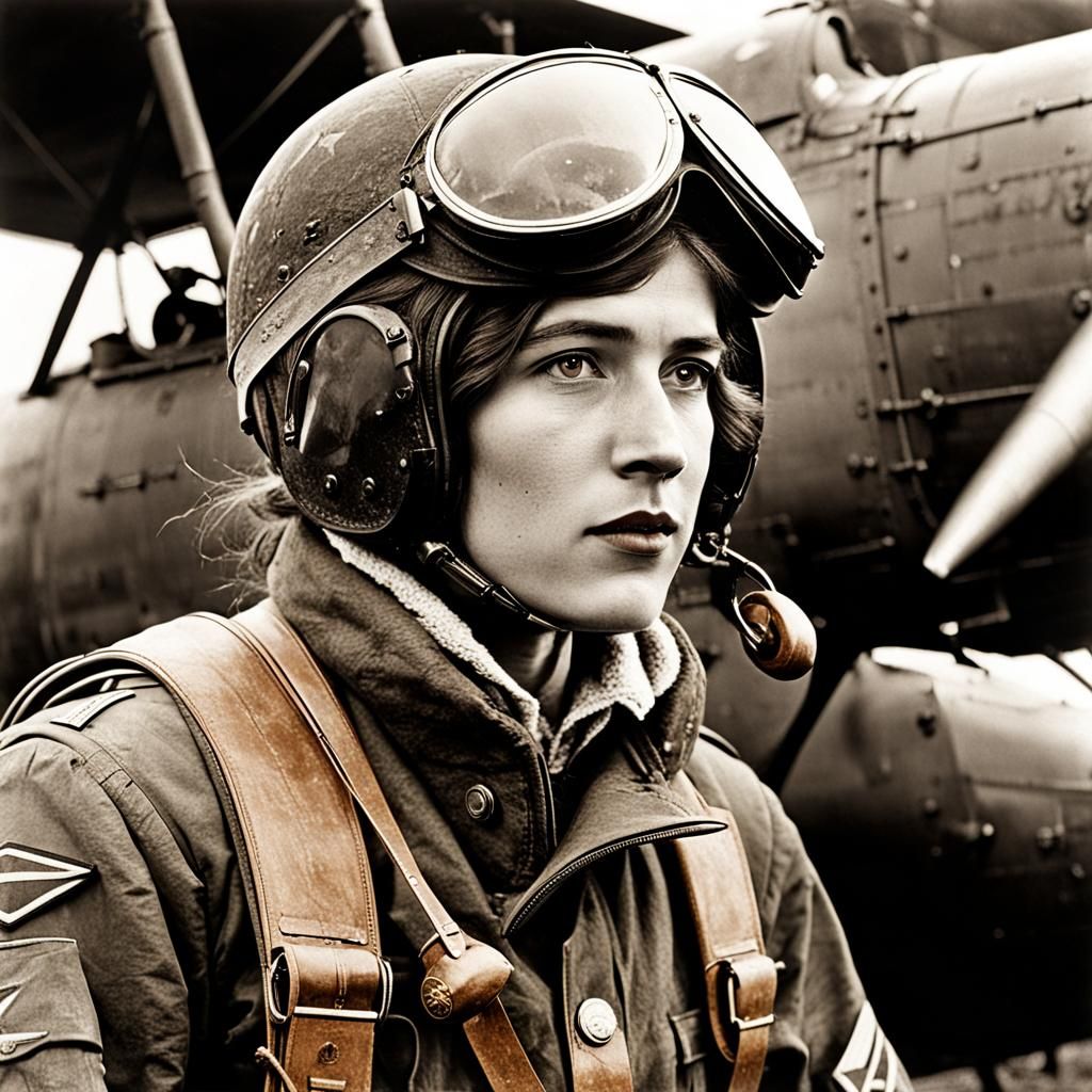 World War One Female Fighter Pilot
