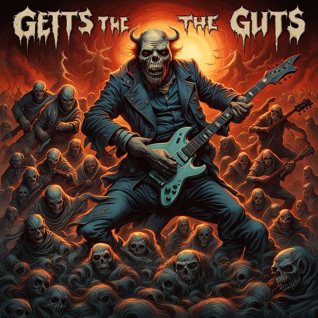 Thrash Metal Album Cover: Sinister Battlefield in 80s Style