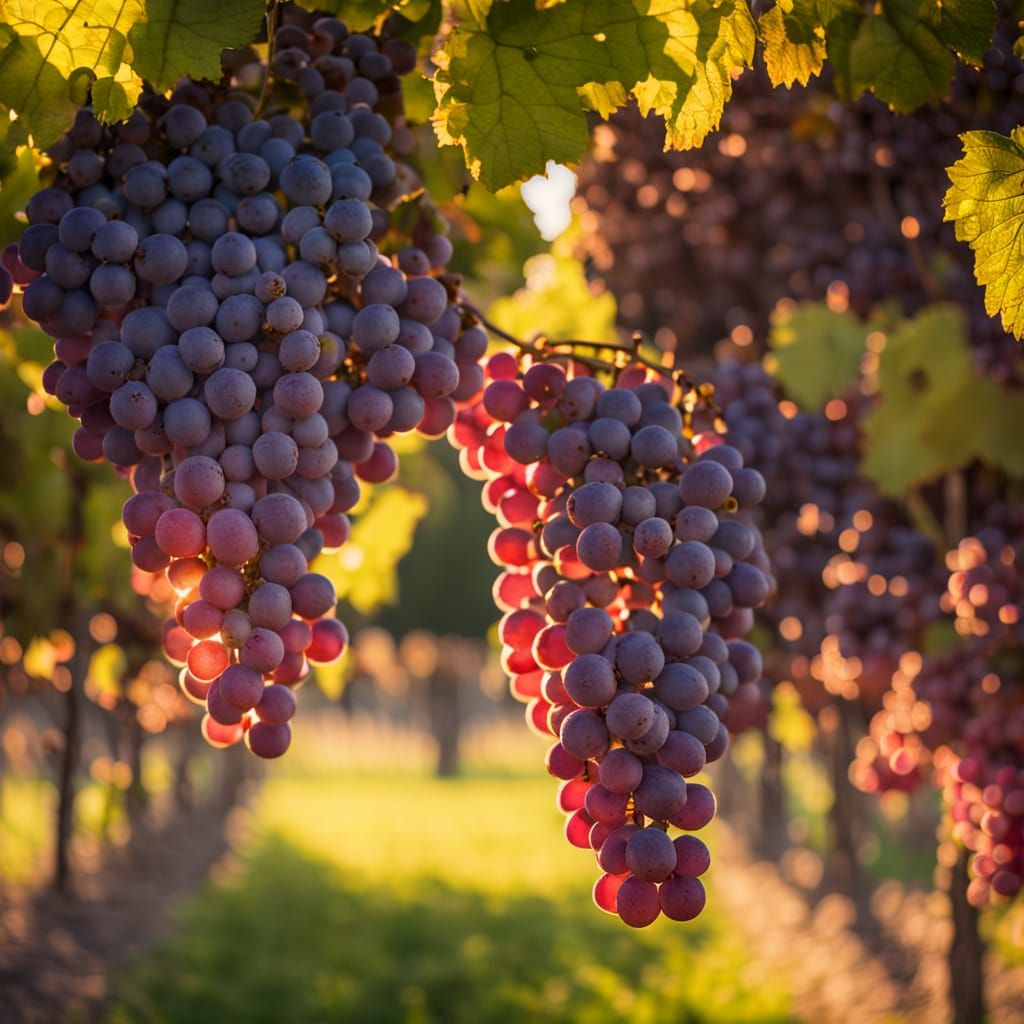 Grapes in Golden Light