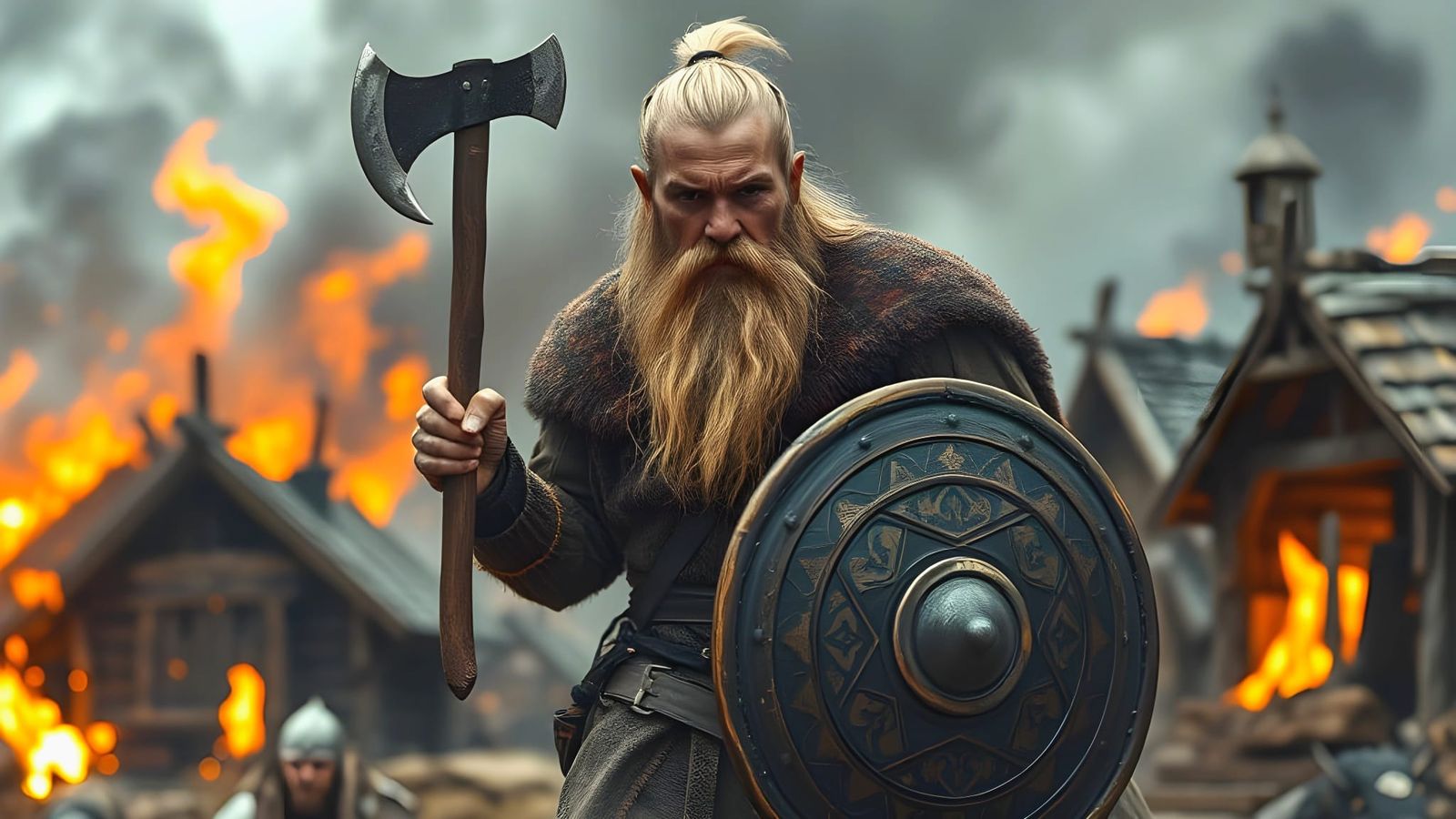 Viking Warrior in Battle Ready