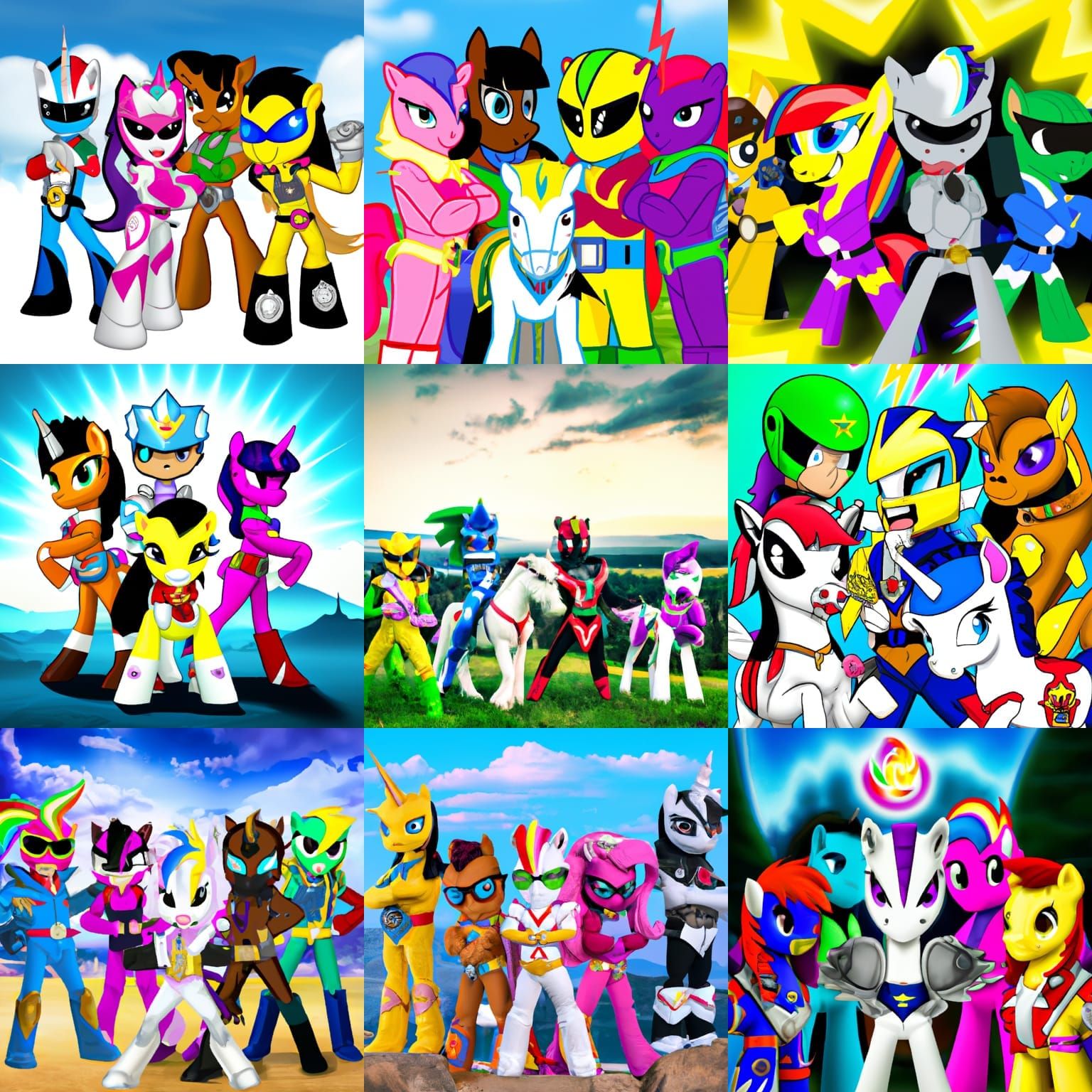Power Rangers and My Little Pony Unite