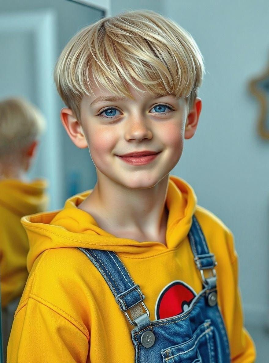 Portrait of a Handsome Blond Boy