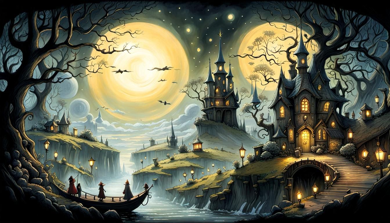 Epic Dark Fantasy Masterpiece with Everlasting Light