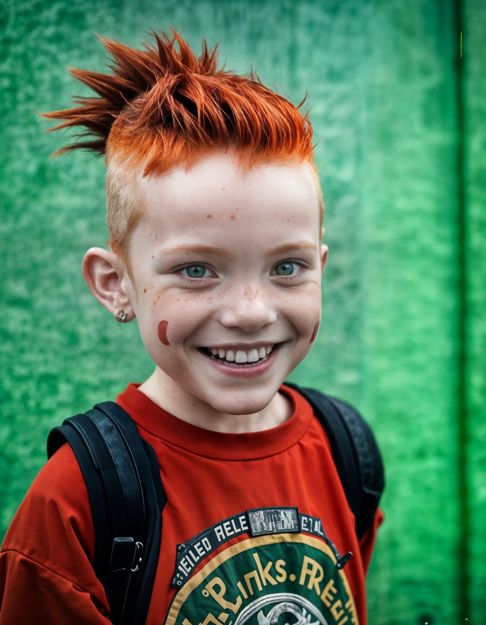 Punk Irish Girl Portrait in Photorealistic Style
