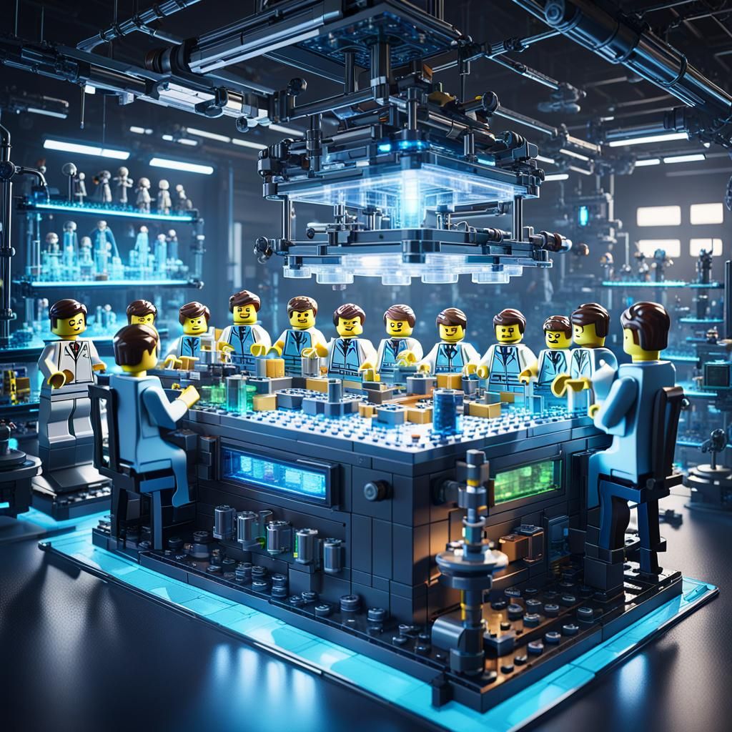 Lego Scientists Discover New Technology in Sci-Fi Lab