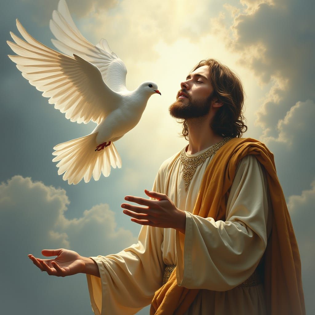 Majestic Divine Revelation in Soft Golden Light