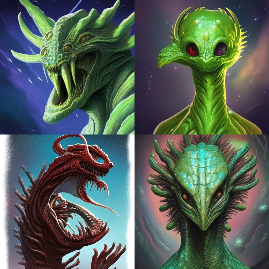 Detailed Portrait of an Alien Reptile in Unreal Engine