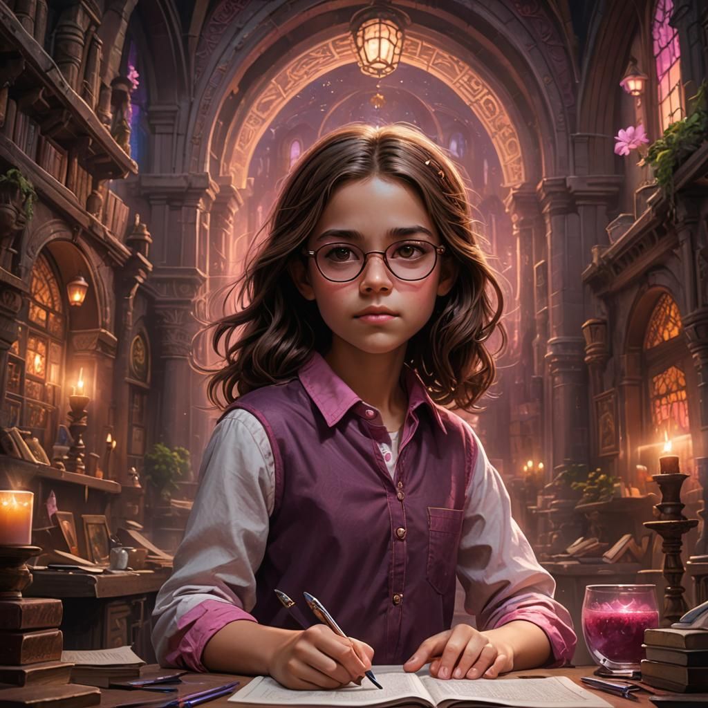 Girl with Glasses: Fantasy Concept Art
