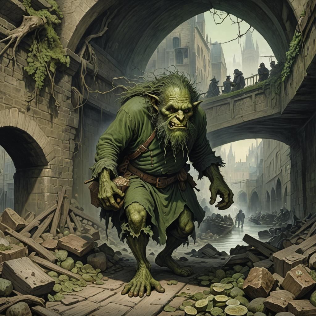 Horrifying Giant Troll Under London Bridge