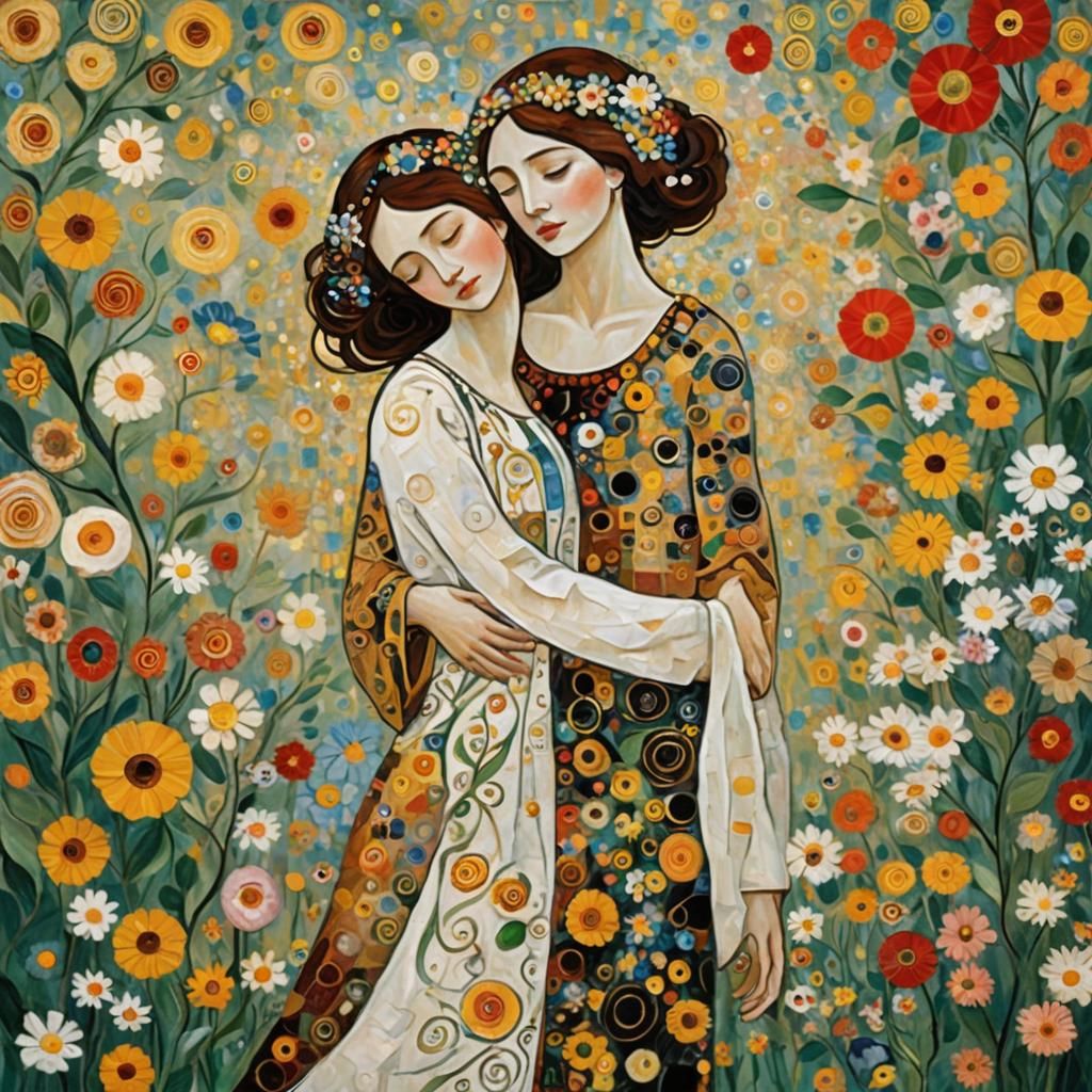 Impasto Klimt Style Art Inspired by Dido's Song