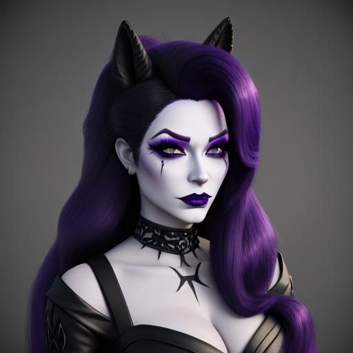 Gothic Rarity: 3D Pony Portrait