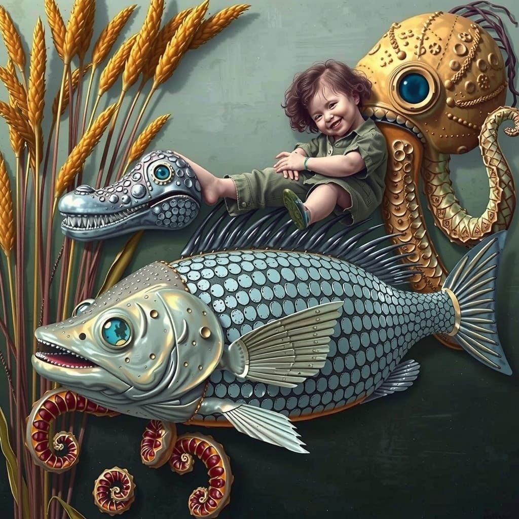 Abstract Art Piece in Visceral Expressionism Style