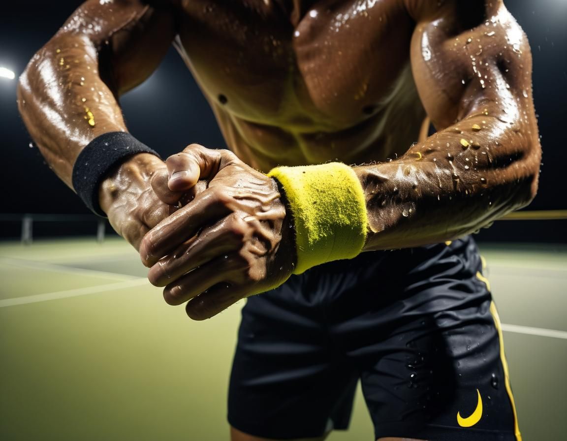 Dramatic Sweaty Hand in Golden Sports Photography