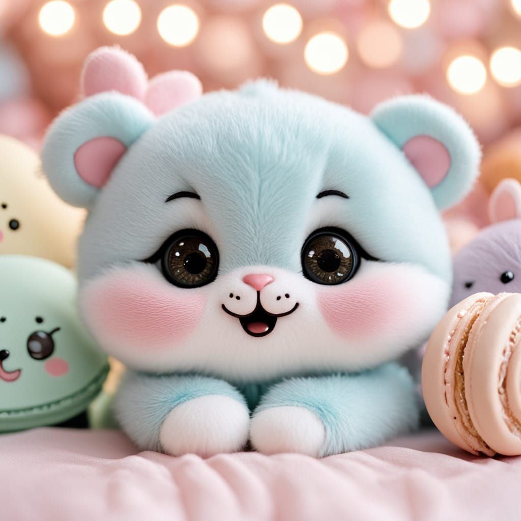 Kawaii Plush Toys in Macro Photography