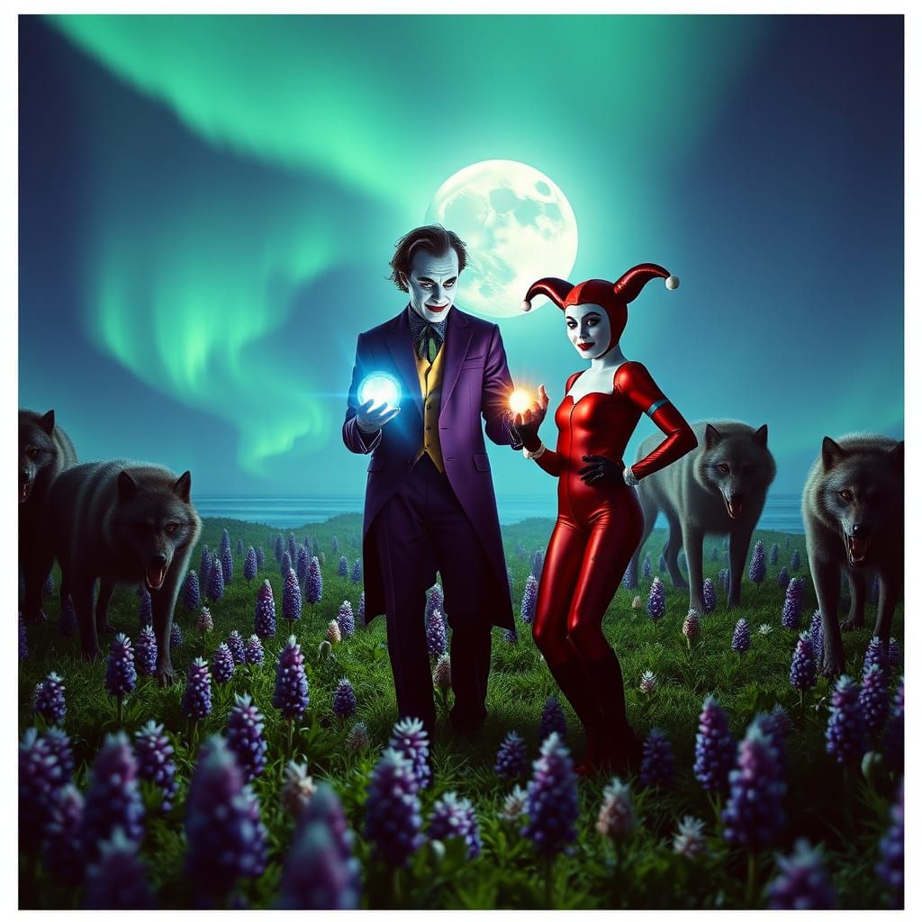 Joker and Harley Quinn Confront Werewolves in a Lupine Field...