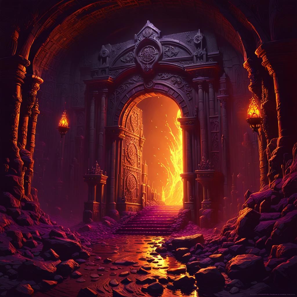 Hell's Entrance: Dark Fantasy Concept Art